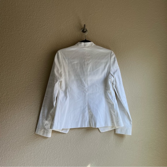 NWT Banana Republic WHITE COLLARLESS LINEN-COTTON BLAZER, size 4 - Picture 5 of 16